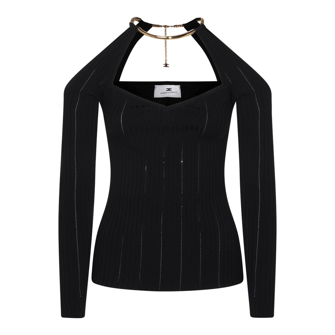 Elisabetta Franchi Sweaters - Blacks and greys | 7999f91e002277ceeb0c33915bbee52fdbe0767e