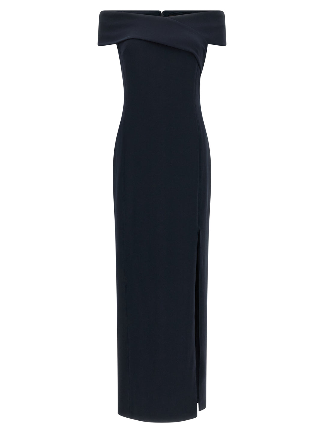 Lauren Ralph Lauren Long Dress With Crossed Neckline Dresses - Black | d56f5baca911ce490c518b43a928a8301d65803c