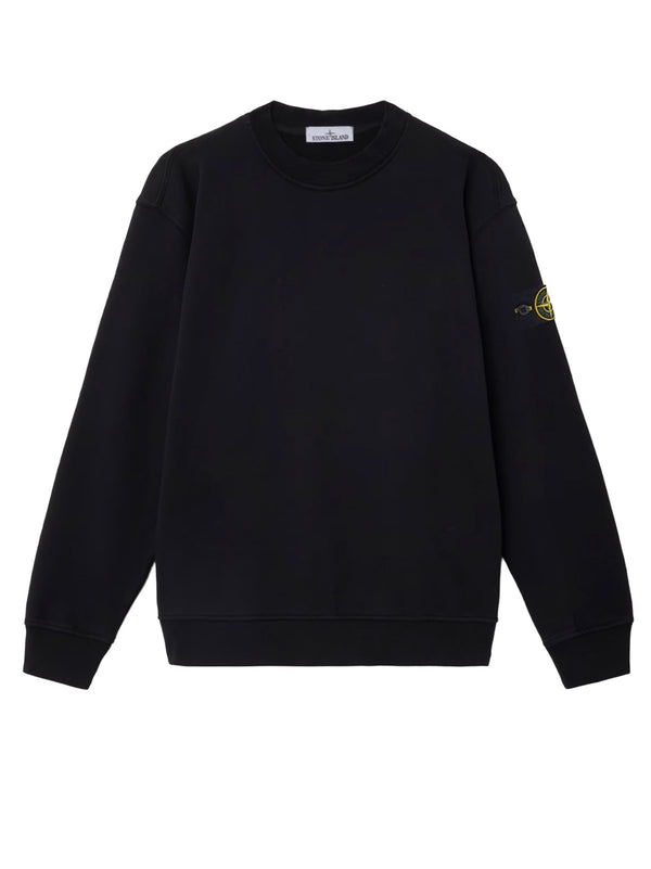 Cotton Sweatshirt With Side Logo Patch
