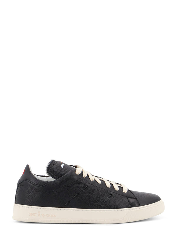 Leather Sneakers With Iconic Side Stitching
