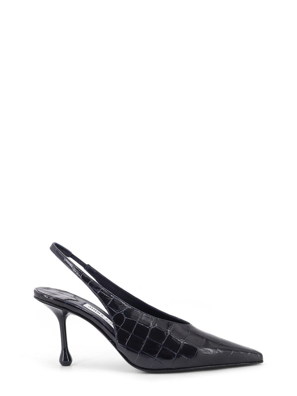 Patent Leather Pumps With Crocodile Print