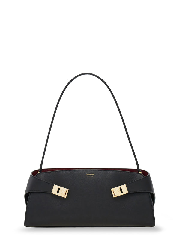 Hug East-West Leather Shoulder Bag