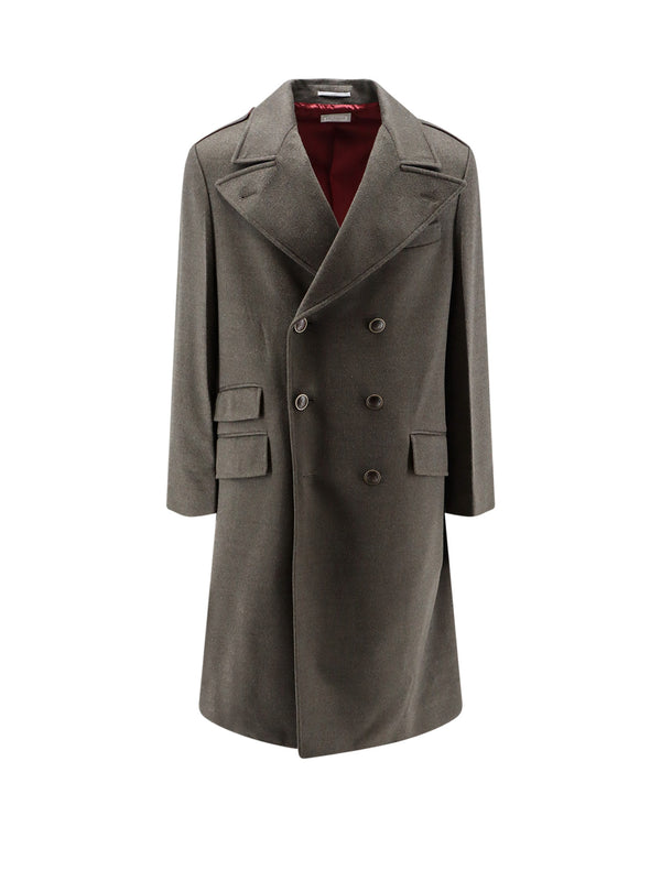Double-Breasted Virgin Wool Coat