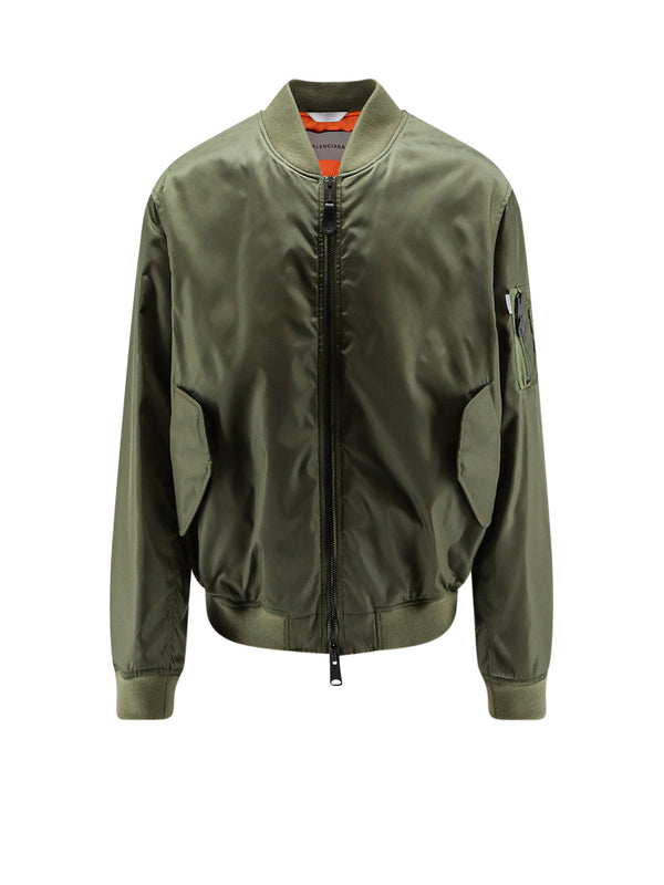 Nylon Bomber With Orange Lining
