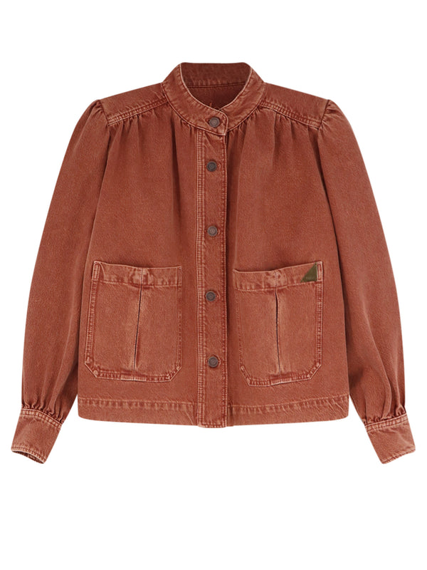 Orange Denim Jacket