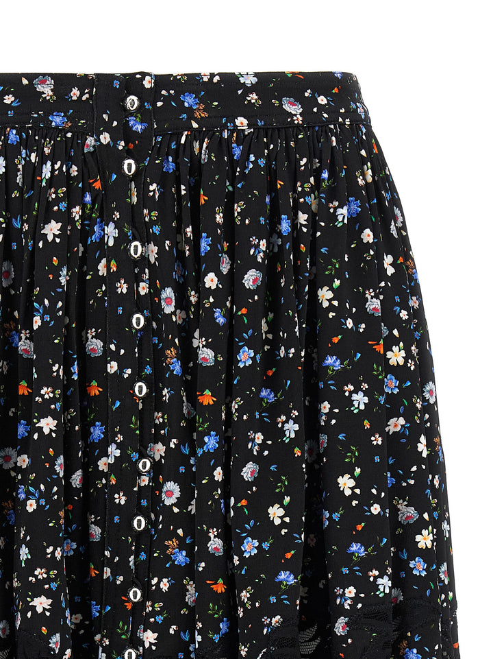 Paco Rabanne Floral Lace Skirt Skirts - Black | 78c0c5024bfa475a822f4c459793a0f3fa31bfeb