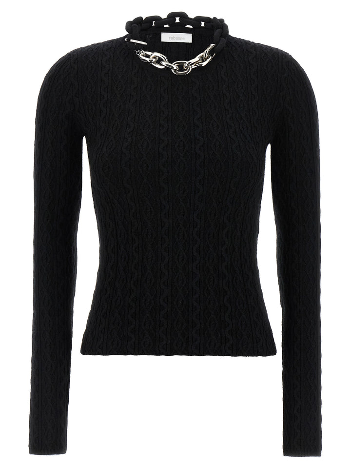Paco Rabanne Necklace Sweater Sweaters and Cardigans - Black | 8f59a0db68b5f4f8e8291988dd5cb0484d1a2568