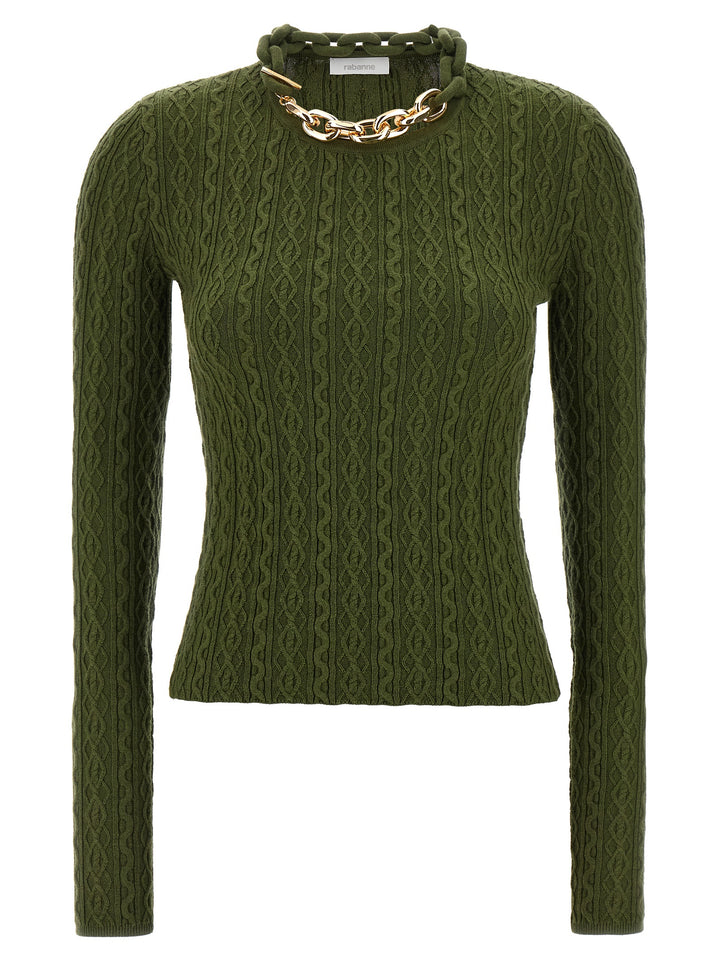 Paco Rabanne Necklace Sweater Sweaters and Cardigans - Green | 1688ff58a04da3199bdd68a0d2feef031eee6303