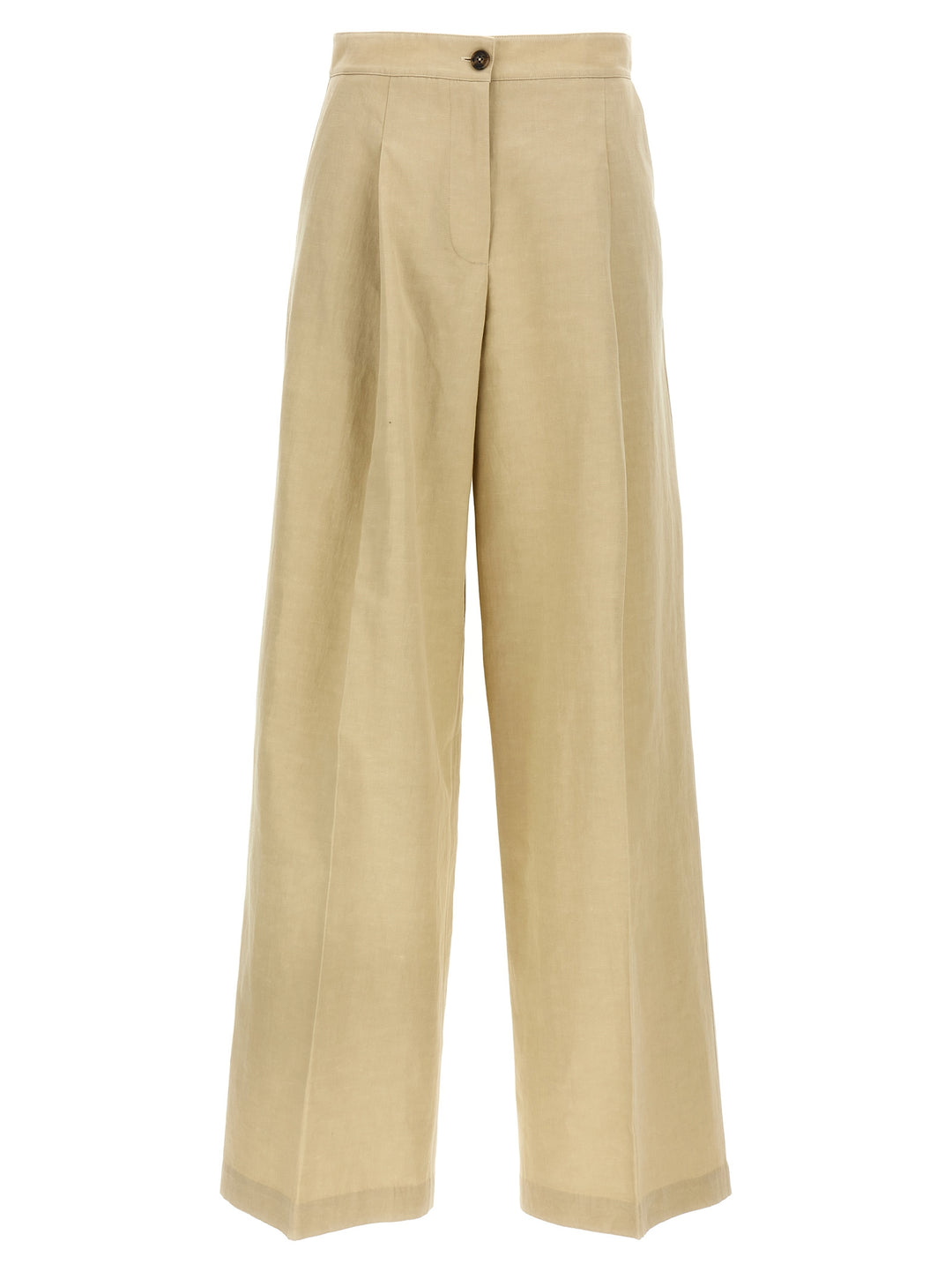 Yves Salomon Linen Trousers Pants - Beige | b9dcad0d1f6b0f992c4819f984f6fddd78b1b113