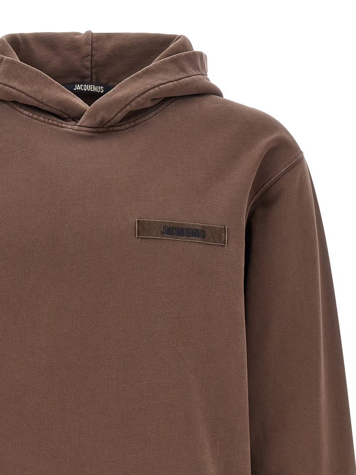 Jacquemus Le Hoodie Gros-Grain Sweatshirt - Brown | 140c4c11bb813ba43c5e0940423231d2023f03c3