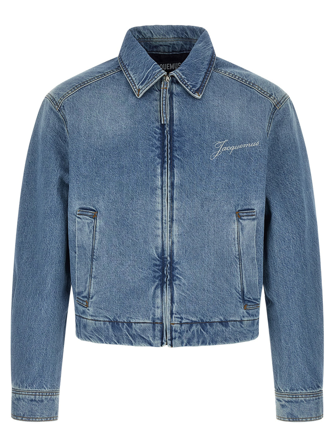 Jacquemus La Veste De-Nîmes Canevas Puffer Jackets - Blue | 0d246cc2d88e68639f2ef8bec7daedbb1430f797