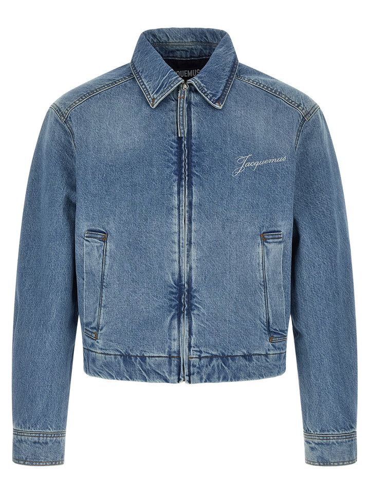 Jacquemus La Veste De-Nîmes Canevas Puffer Jackets - Blue | 0d246cc2d88e68639f2ef8bec7daedbb1430f797
