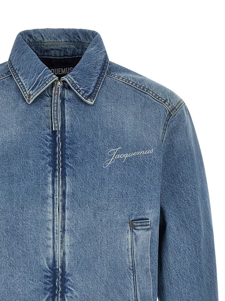 Jacquemus La Veste De-Nîmes Canevas Puffer Jackets - Blue | d8f07cfa78830f91a5e7df440f4938db5778e237