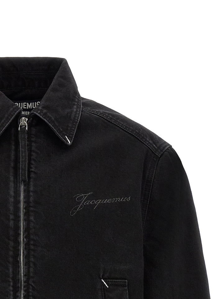 Jacquemus La Veste De-Nîmes Canevas Puffer Jackets - Black | 04074363bc29e2c486bbde74b3c22c5dfa989015