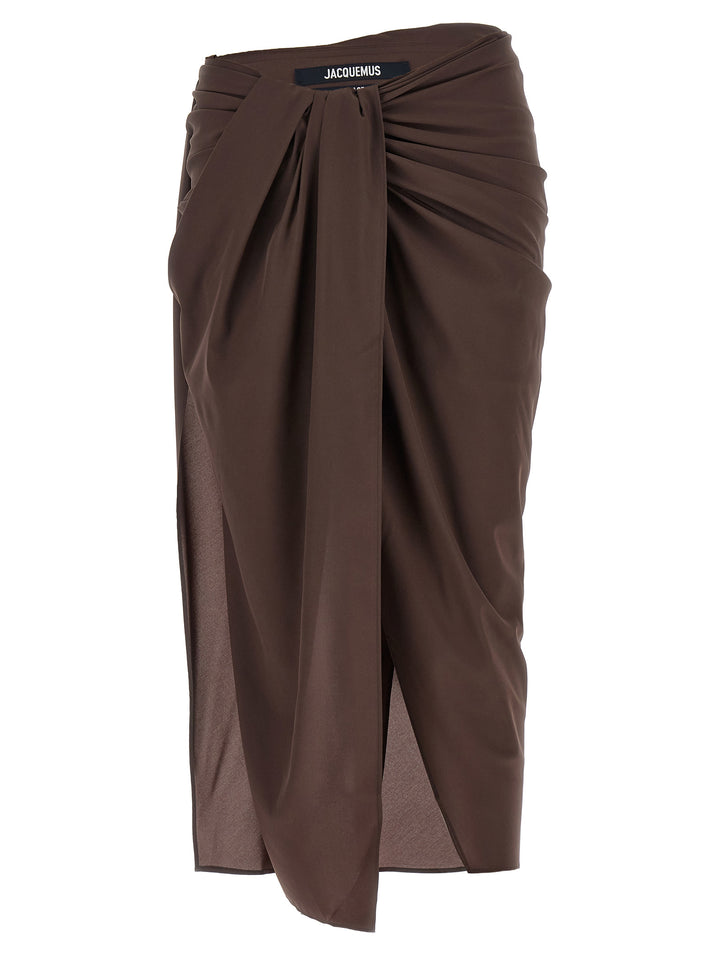 Jacquemus Le Jupe Paréo Skirts - Brown | 82a94b548f4a955fe1c6835a3e794003af261c8f