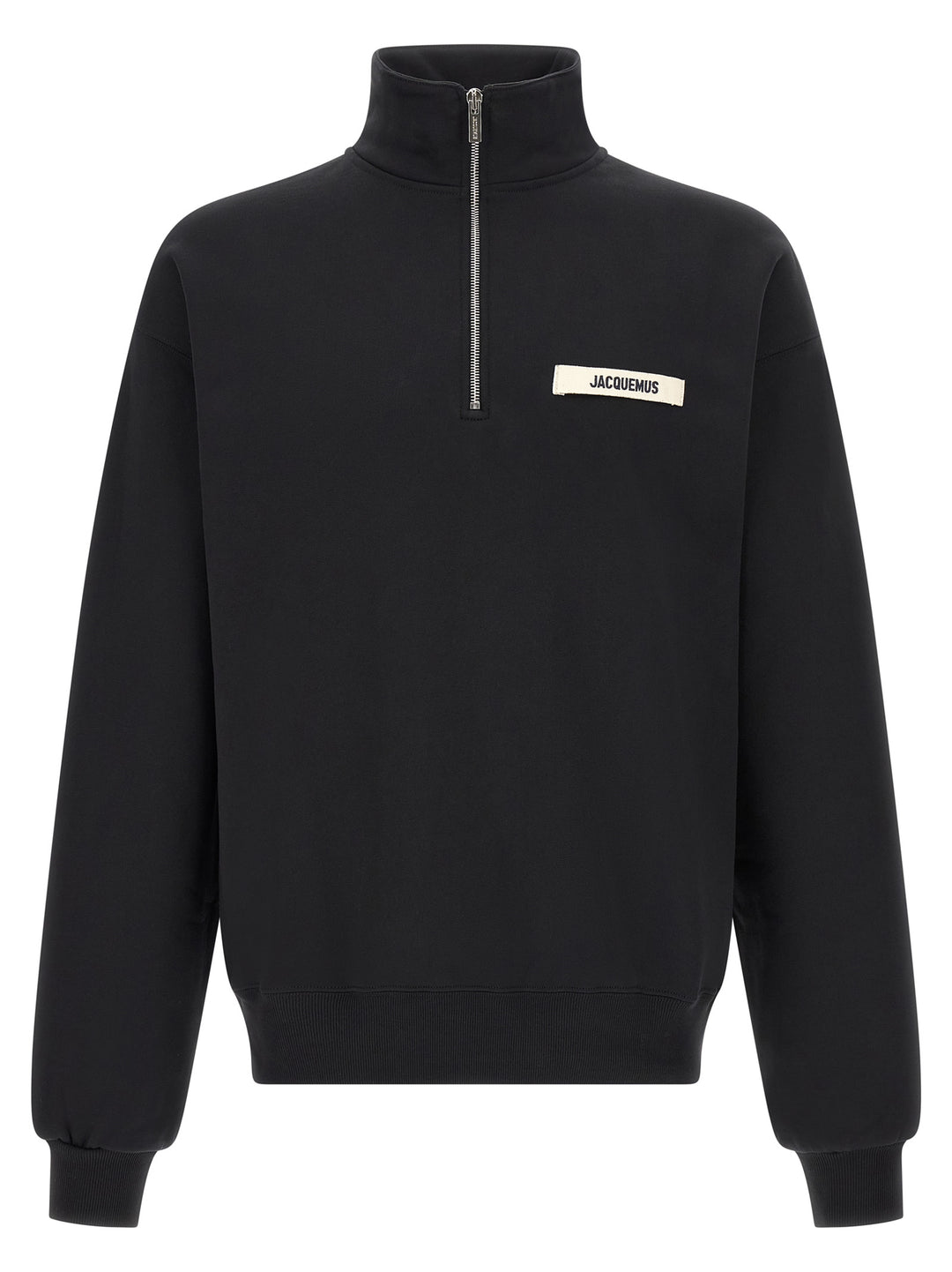 Jacquemus Le Camionneur Gros Grain Sweatshirt - Black | 566830fd0b740a3262bcc7be9e1ec8621227643d