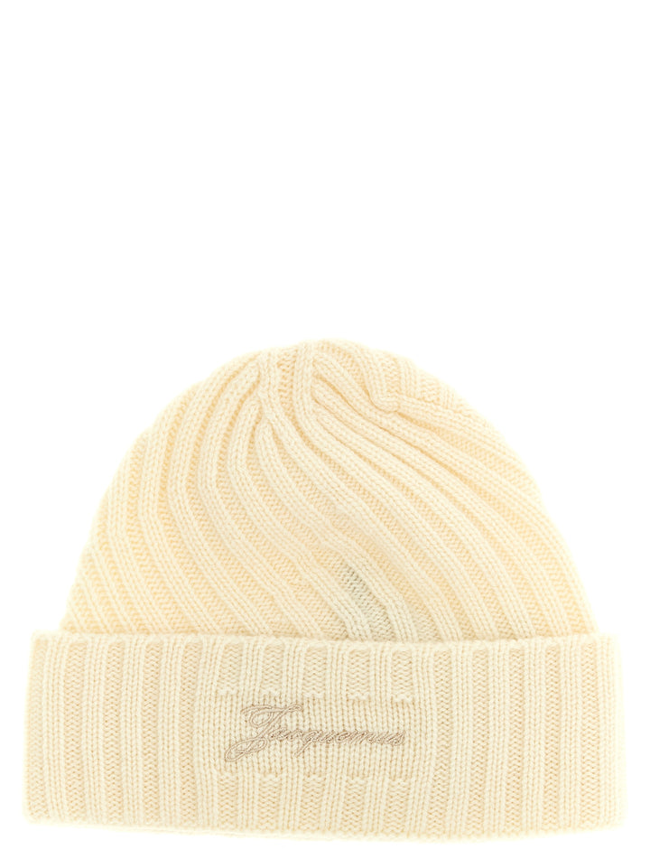 Jacquemus Le Bonnet Tourni Hats - White | 4e1351797552e15adbb2944cc1ecde75229a24e7