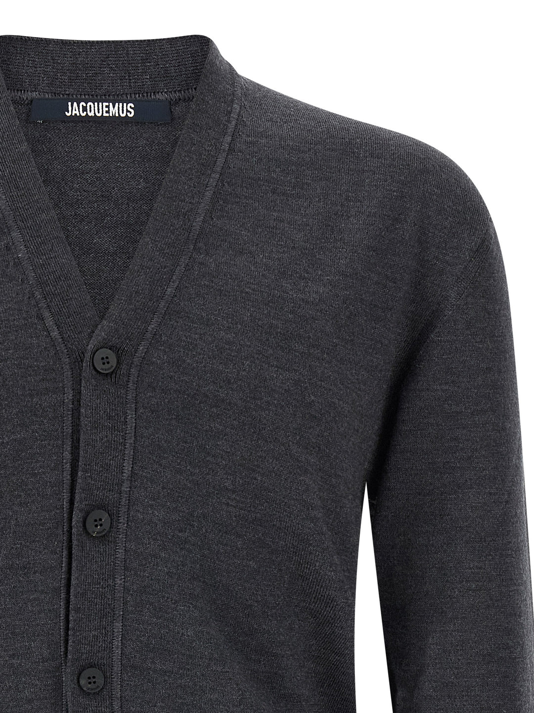 Jacquemus Le Cardigan Brodé Sweaters and Cardigans - Gray | 459f5d9eed5d8a8062320dda552d62bbb42b69f8