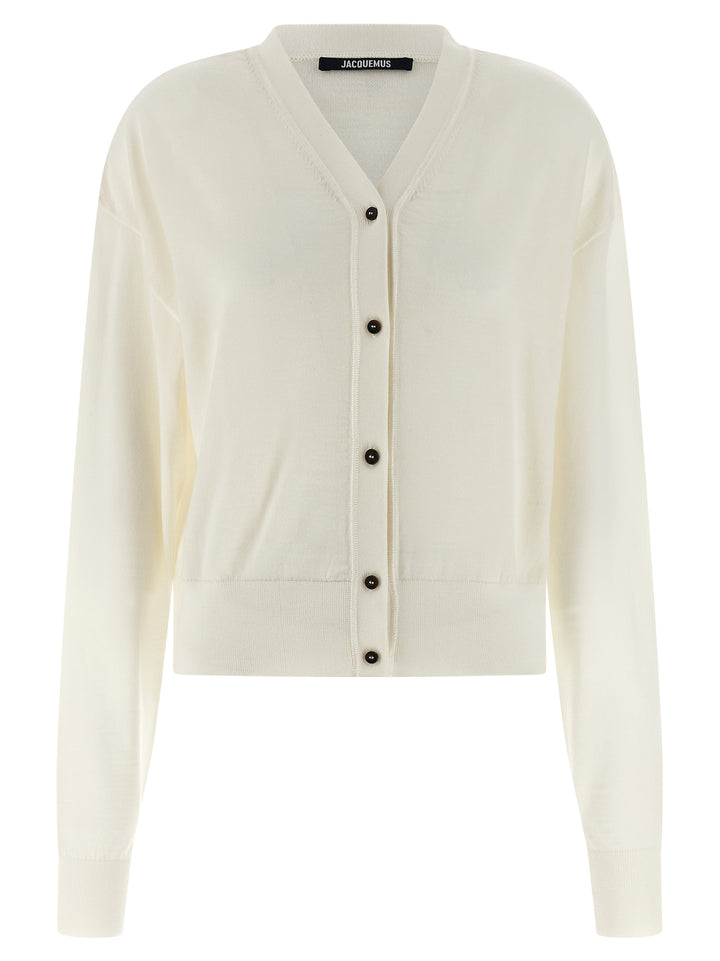 Jacquemus Le Cardigan Brodé Sweaters and Cardigans - White | 6546443445b3255d604417c9d3dfb479a16b898a