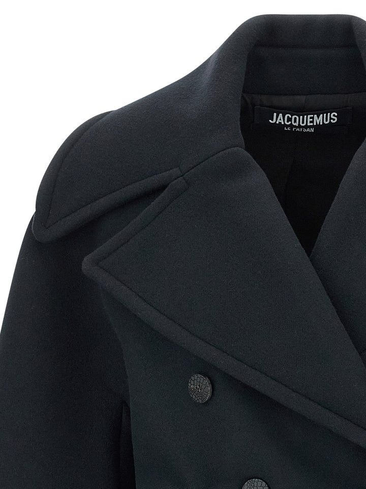 Jacquemus Le Caban Ovalo Coats and Trench Coats - Blue | c1c00473a7e44e3e13fd5199ce5a0b9c140e08c6