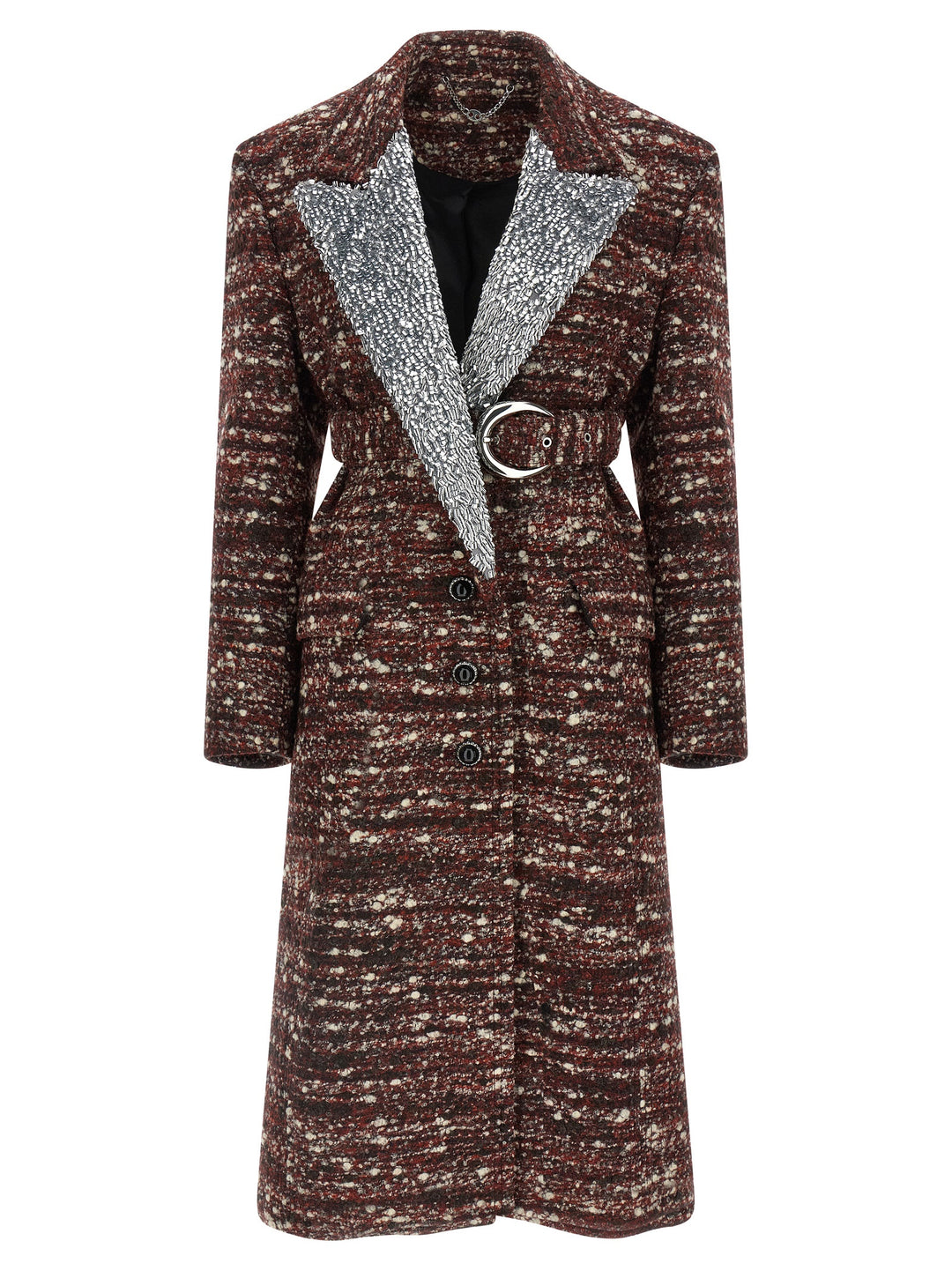 Paco Rabanne Bouclé Wool Coat Coats and Trench Coats - Multicolor | 2ce3921f46008a811bb21d390d94fdd398d83deb
