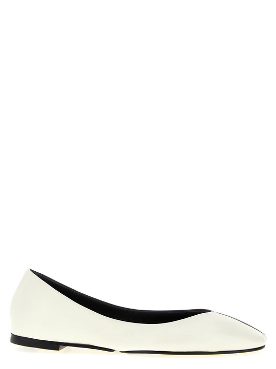 Les Ballerines Ovalo Flat Shoes White/Black