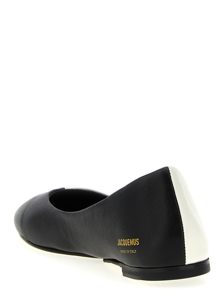 Jacquemus Les Ballerines Ovalo Flat shoes - White/Black | dd527b0a52924f3f60d9bc8a0d8d11401f47e67e