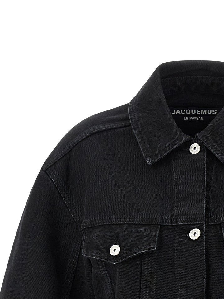Jacquemus La Veste De-Nimes Puffer Jackets - Black | e3eb74e0c06891dd7779c1514feea656f768ea64