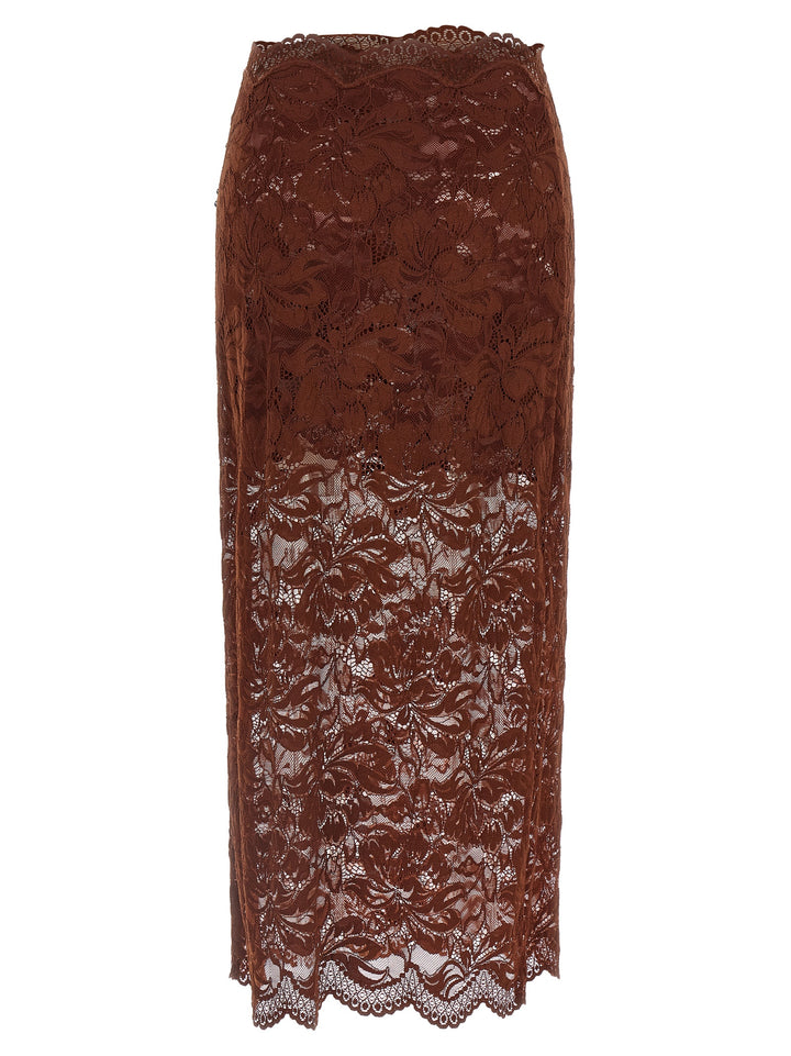 Paco Rabanne Lace Skirt Skirts - Brown | c71fefb6facaccc2ff9d3fbd04e4923e00c5570d