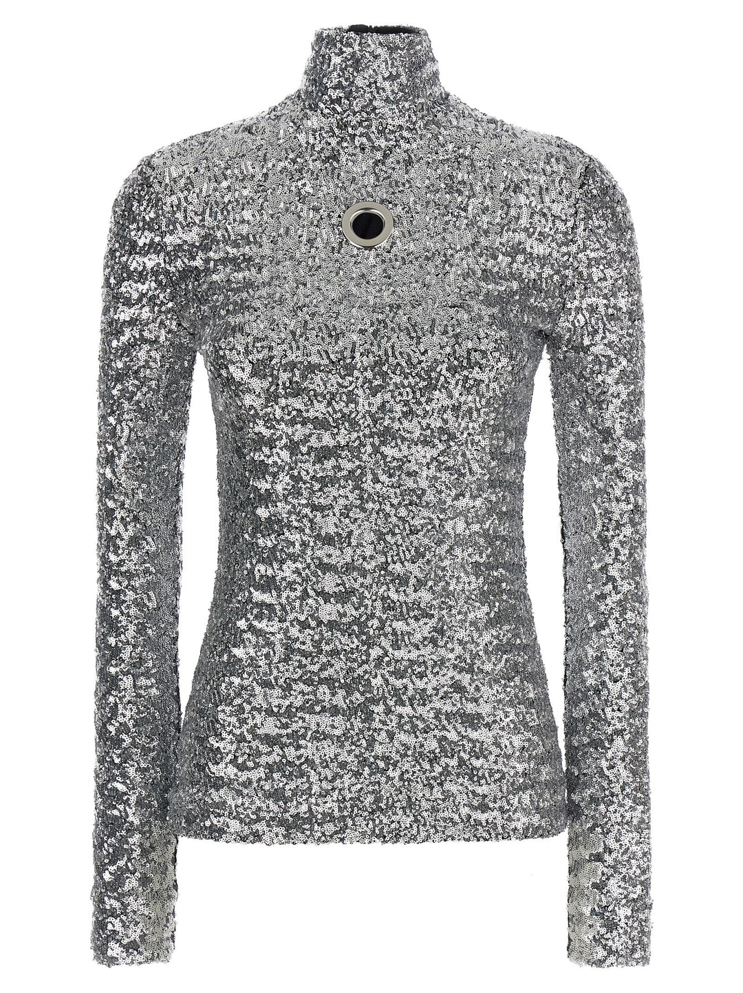 Paco Rabanne Sequin Sweater Sweaters and Cardigans - Silver | ed9676a68f3baaf3c68c96df1276108272f73644