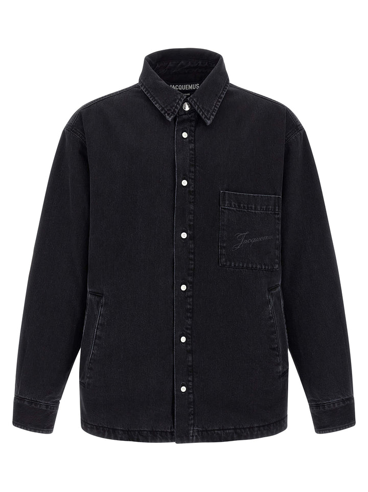 Jacquemus La Chemise Boulanger Shirt and Blouse - Black | f6e27e59117444cedc2c647327c8a22e1b6c5e80