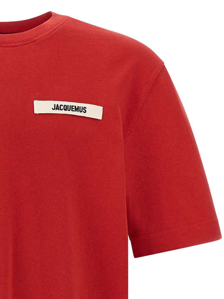 Jacquemus Gros Grain T-shirt - Red | 37c24bad23b35e642f2460ec0973dfd423bc4aa3