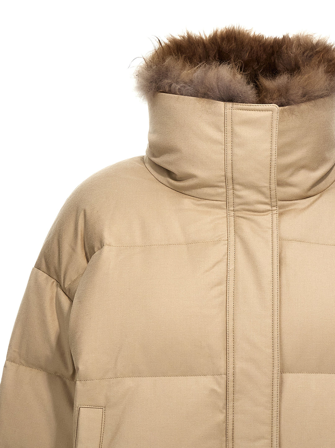 Doudoune Casual Jackets, Parka Beige