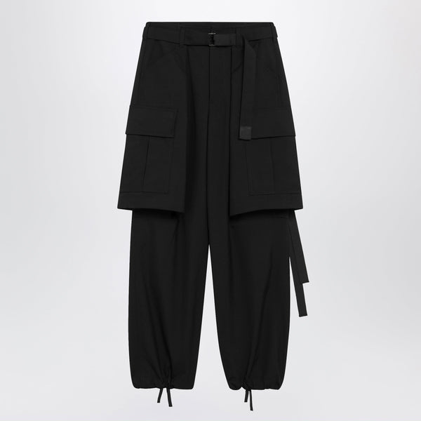 Wool-Blend Cargo Trousers