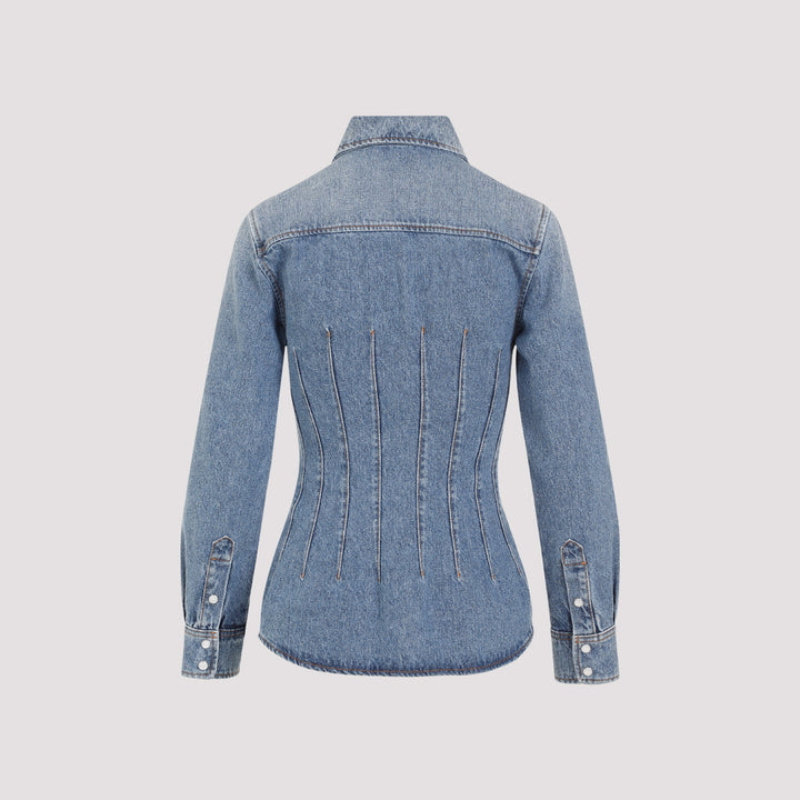 Chloe Denim&leather - Blue | 04b21929dbe68bcdd59837fe481857c1a2609952