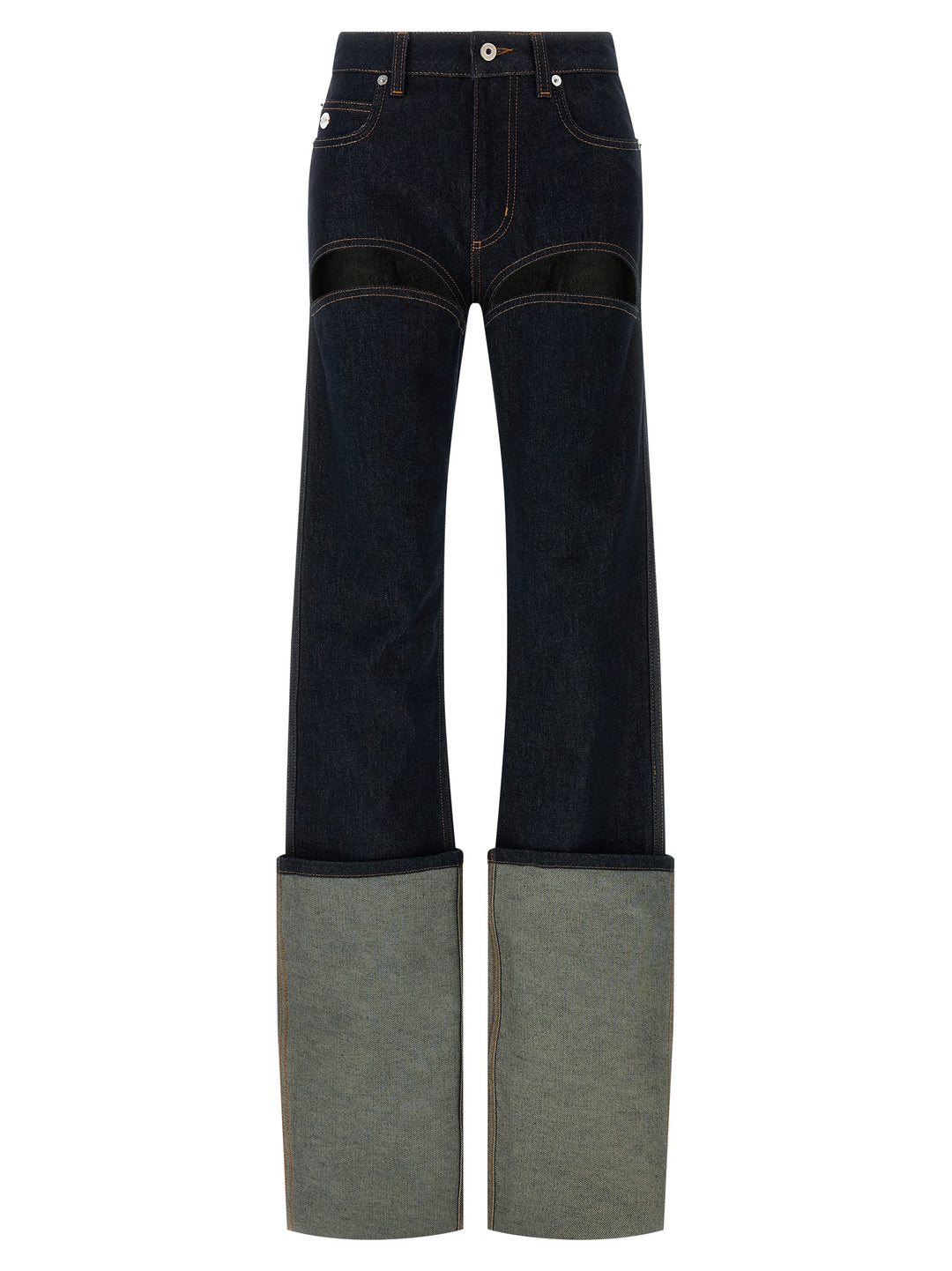 Jean Paul Gaultier Denim Pants With Cuts On Front Jeans - Blue | 4fe424668cb16acffb2cf06901e91804d892d500