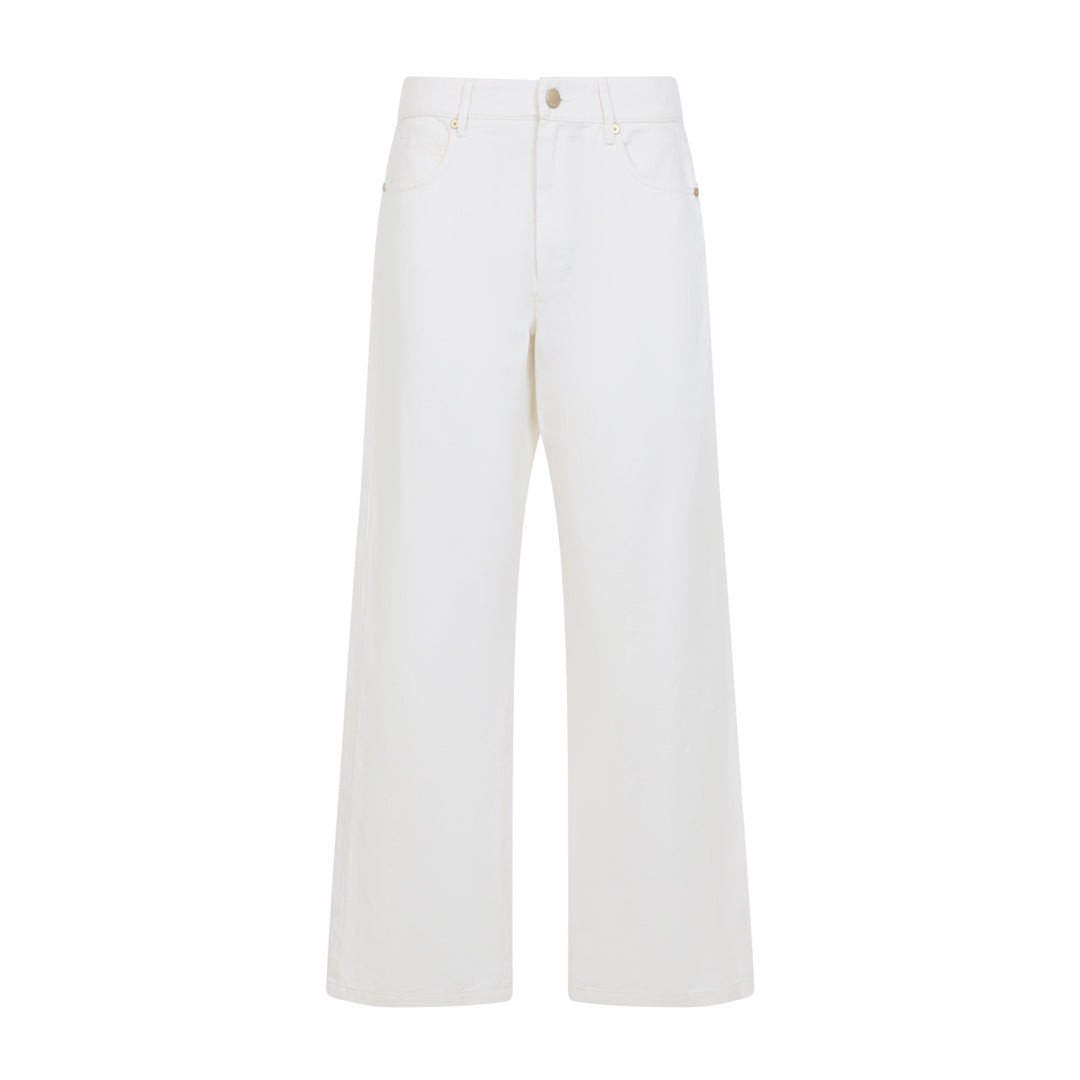 Max Mara`S Regular & straight leg - White | 0642701f27672a041f45b54e138fa3907c92d801