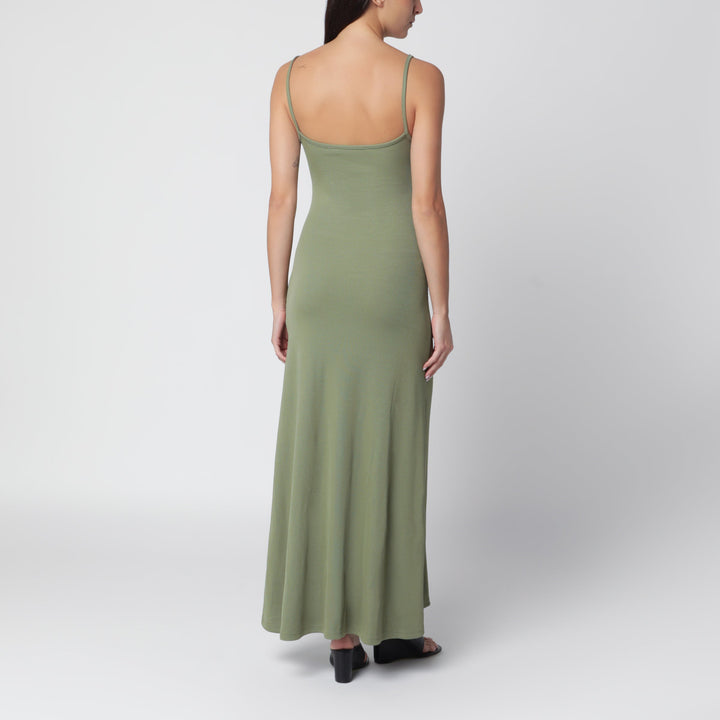 Christopher Esber Vestido Verde de Punto Acanalado Elástico