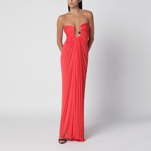Coral Long Jersey Dress