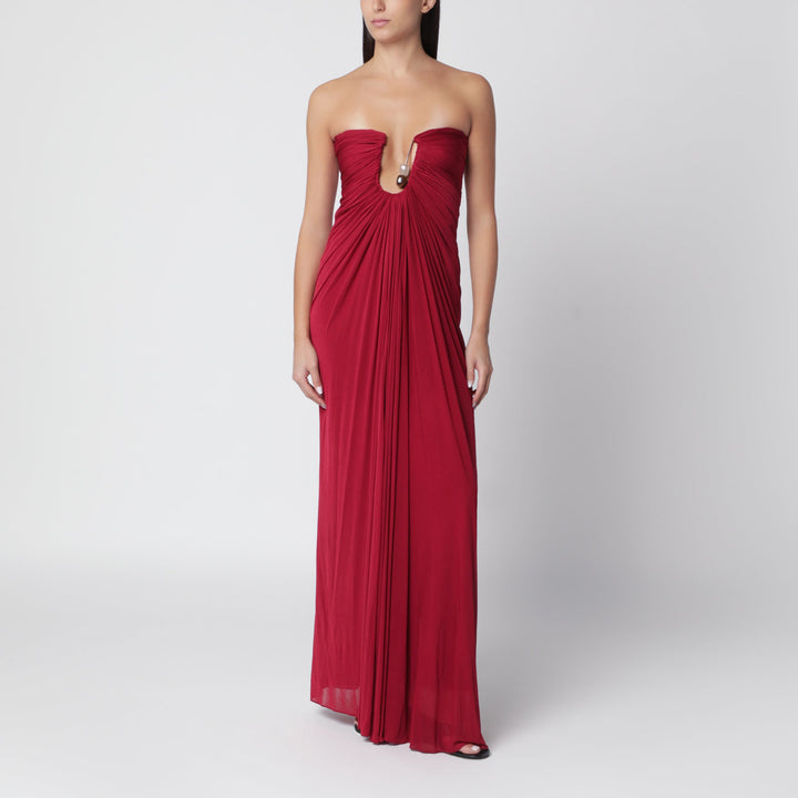 Christopher Esber Wine Long Jersey Dress
