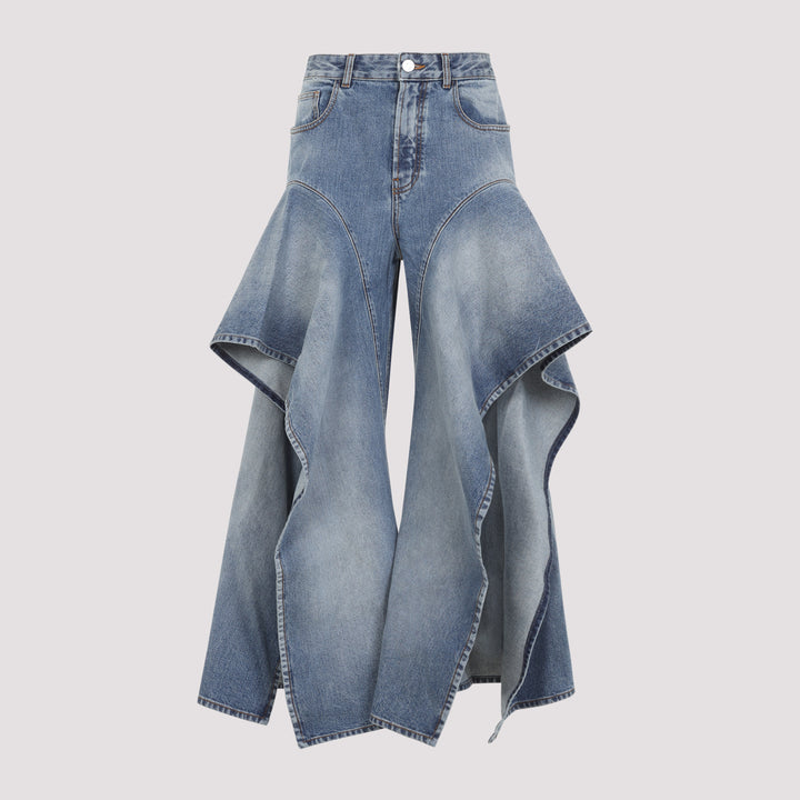 AlaÏA Wide leg - Blue | 93e32c2287d9aa650e7bcd6624feac50039efb62