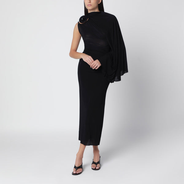 Aurelia Black Viscose Evening Dress