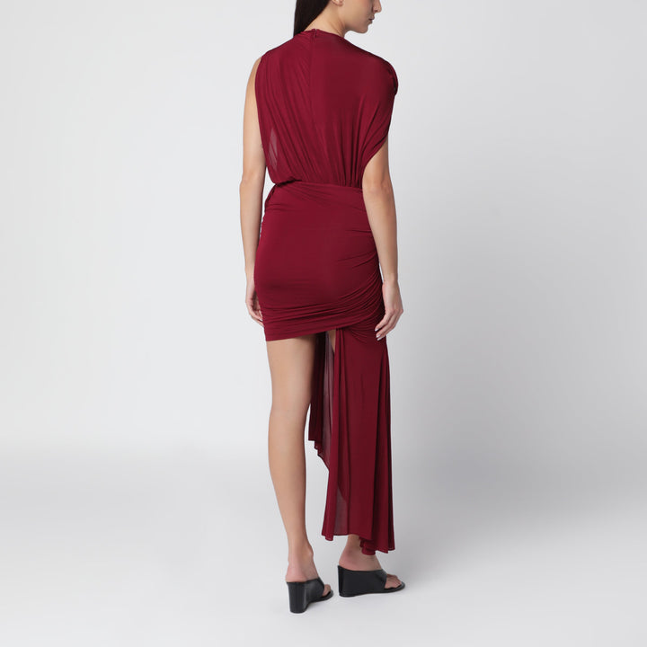Christopher Esber Aurelia Short Wine-Colored Viscose Dress