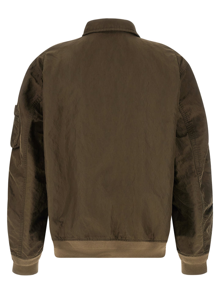 Sacai Crumpled Nylon Jacket Puffer Jackets - Green | 26a34debb8f2f808b84d0f9328dc2852b02cc75d
