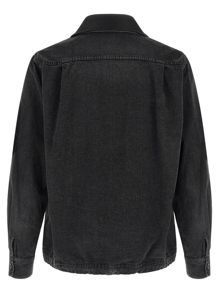 Sacai Nylon Insert Denim Jacket Puffer Jackets - Black | 2b4bf145ed44d74d26c29abe643fa5cf40af9194