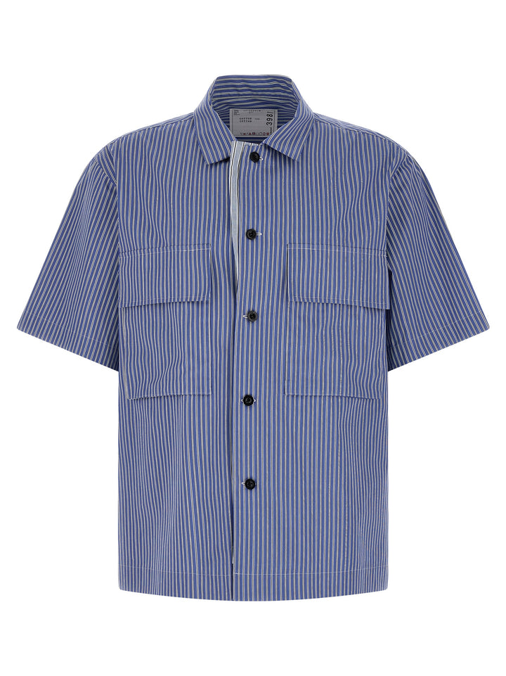 Sacai Striped Shirt Shirt and Blouse - Light Blue | 767b7407587d2c267142e53faa879a8510a1a813