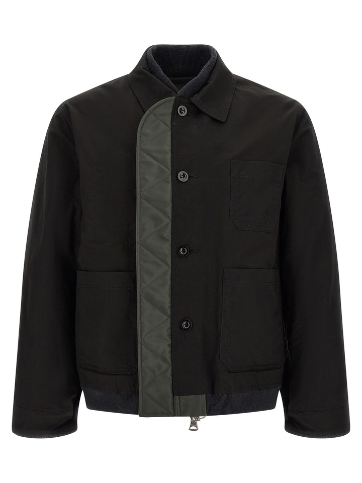 Sacai Reversible Blouson Puffer Jackets - Multicolor | fb409ea9d222bbc9a86bec2e5c6e36d57d3902f6
