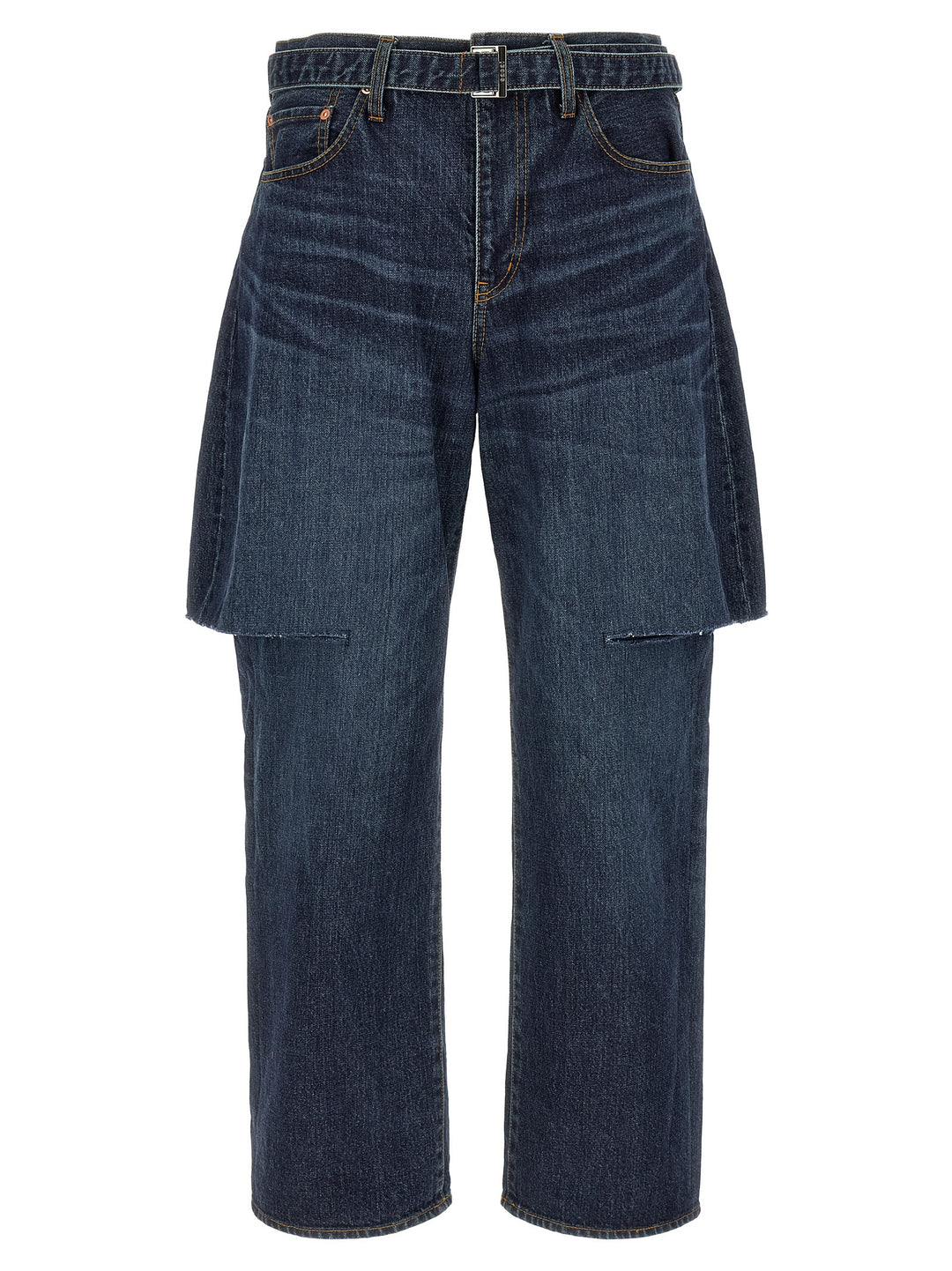 Sacai Cut-Out Jeans - Blue | c2960bd3a1dcc4ea1537a087dd3b8d9fde4e9c2b