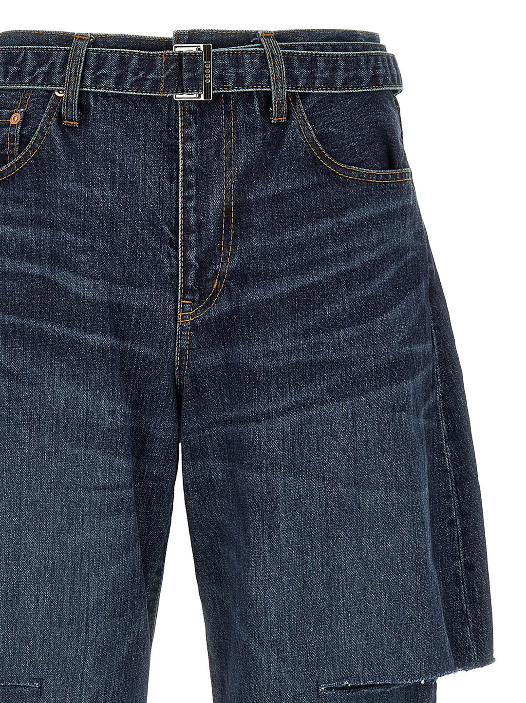 Sacai Cut-Out Jeans - Blue | cef8af8d13a0a969f7d3311865a6039e42e11752