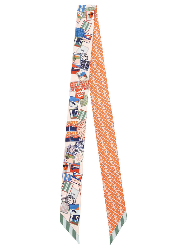 Multicolor Printed Silk Bandeau